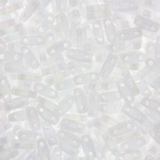 Miyuki quarter tila 5x1.2mm beads - Crystal matted ab QTL-131FR